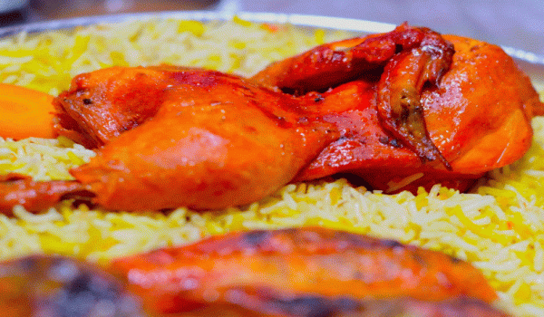 طريقة عمل دجاج مندي مع الأرز